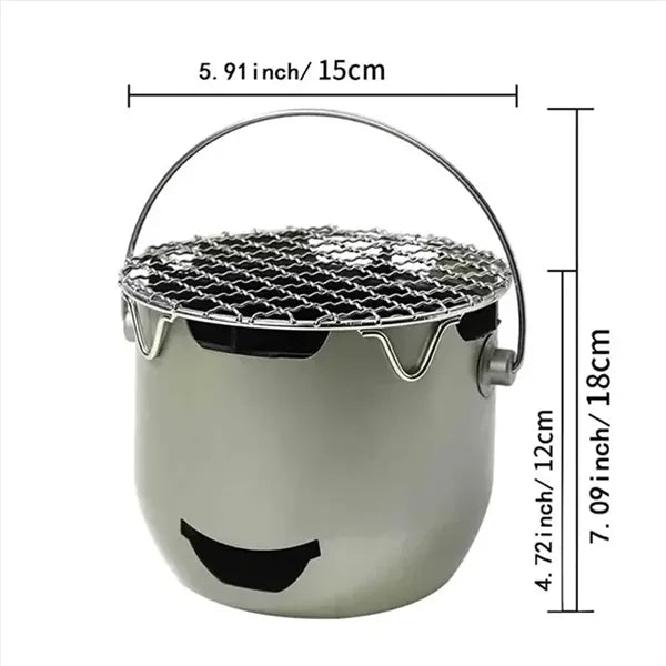Mini Stainless Steel Charcoal Grill Stove
