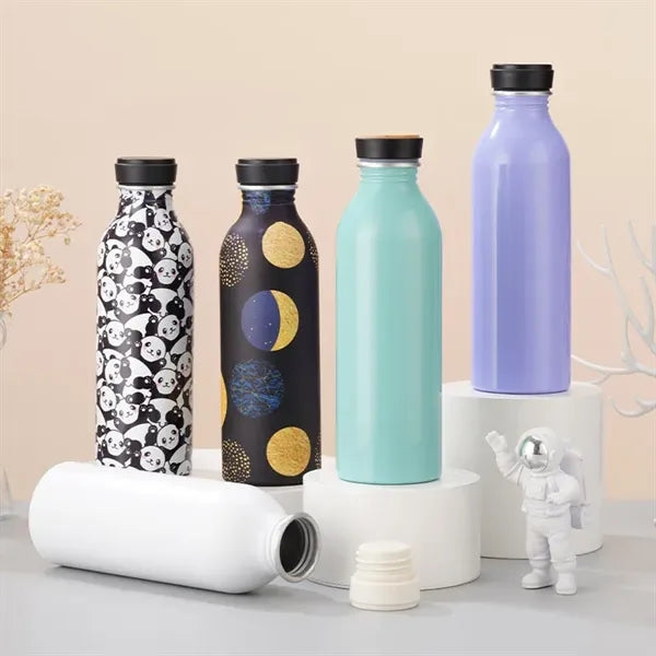 550ml Aluminum Sports Water Bottle with Lid