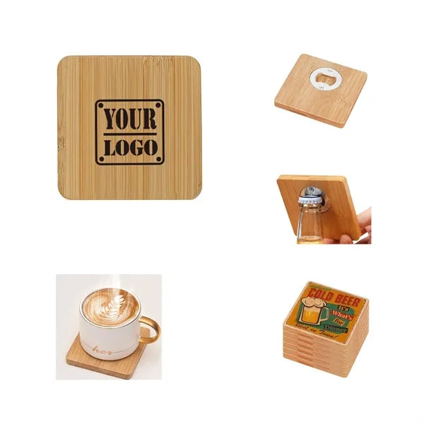 2 in 1 Square Coaster & Bottle Opener
