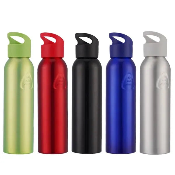600ml Single Wall Aluminum Water Bottle with Finger Loop Lid