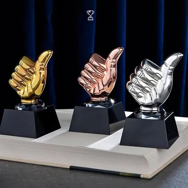 Crystal Base Gold Metal Star Award Trophy