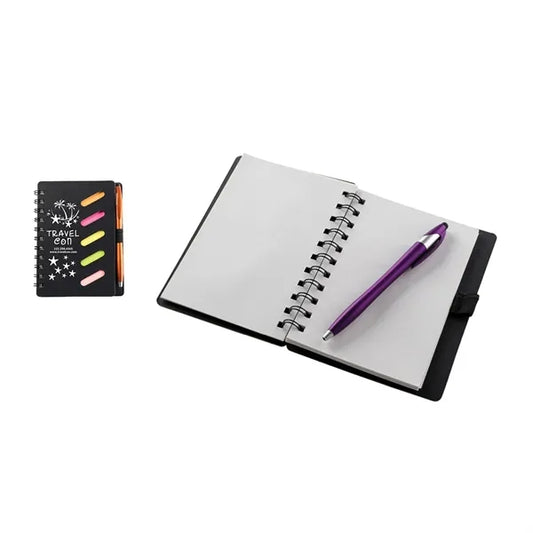 Scribbly 4.8 x 6.1 Cardboard Spiral Journal with Pen - Unlin