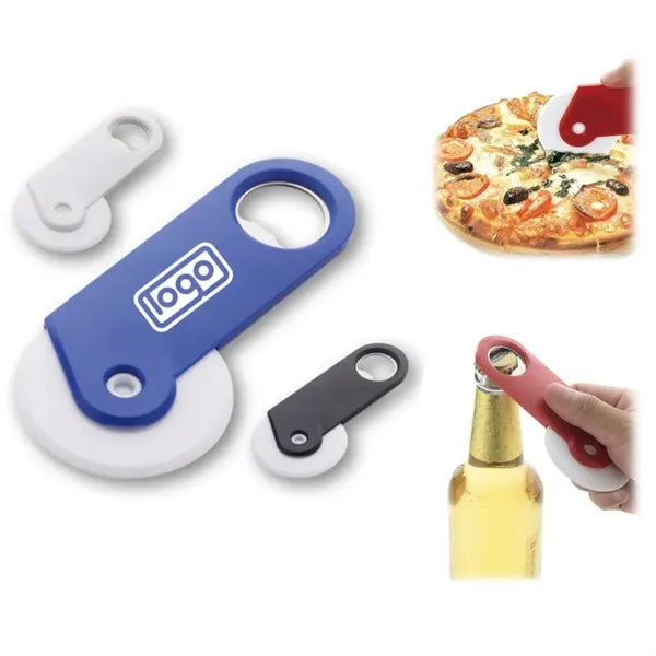2-in-1 Pizza Cutter with Built-in Bottle Opener