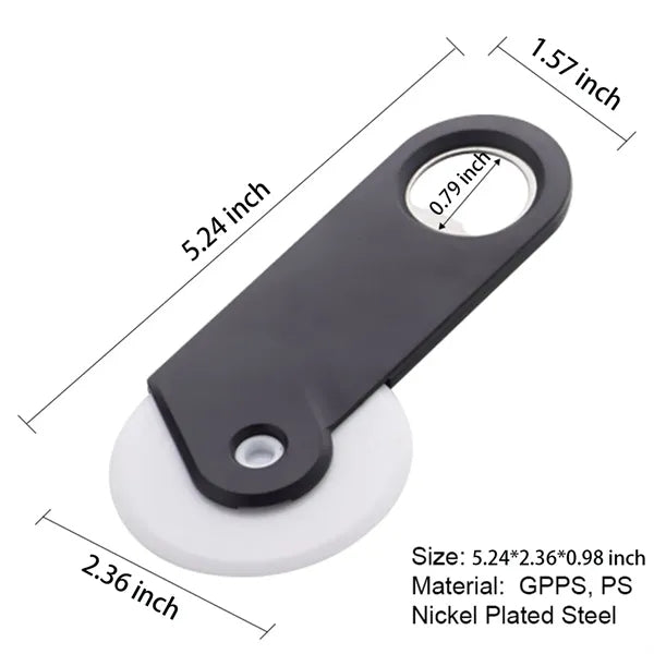 2-in-1 Pizza Cutter with Built-in Bottle Opener