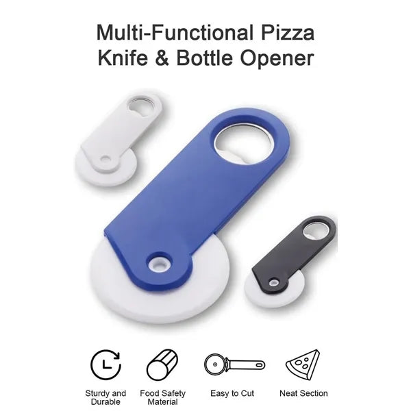 2-in-1 Pizza Cutter with Built-in Bottle Opener