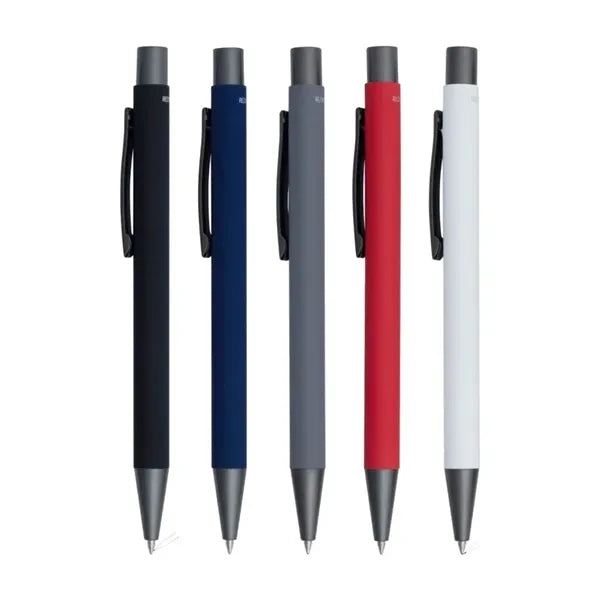 Classic Satin Soft Touch Gel Click Recycled Aluminum Pen