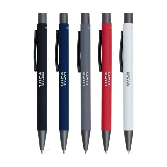 Classic Satin Soft Touch Gel Click Recycled Aluminum Pen