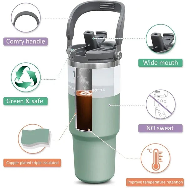 30oz Vacuum Insulated Tumbler with Handle