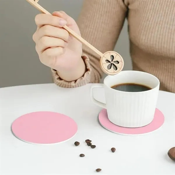 Natural Leather Coasters(Two colors on both sides)