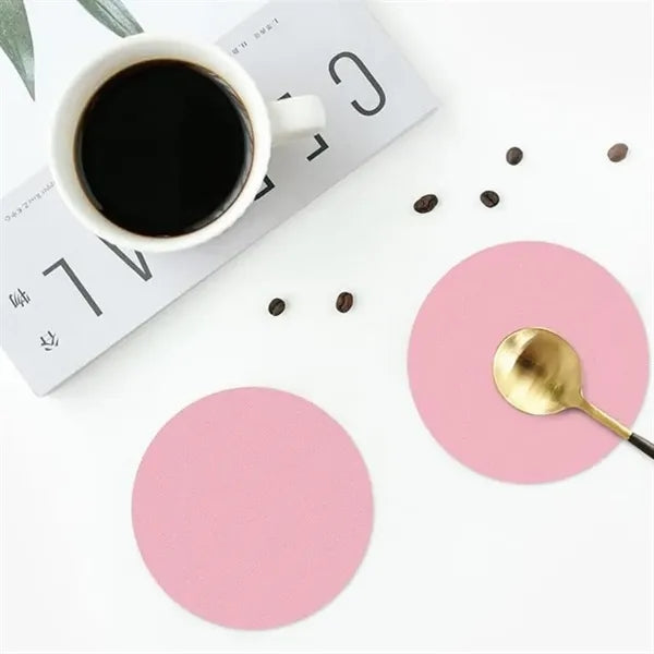 Natural Leather Coasters(Two colors on both sides)