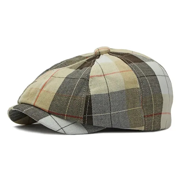 Men's and Women's Lightweight Herringbone Newsboy Cap