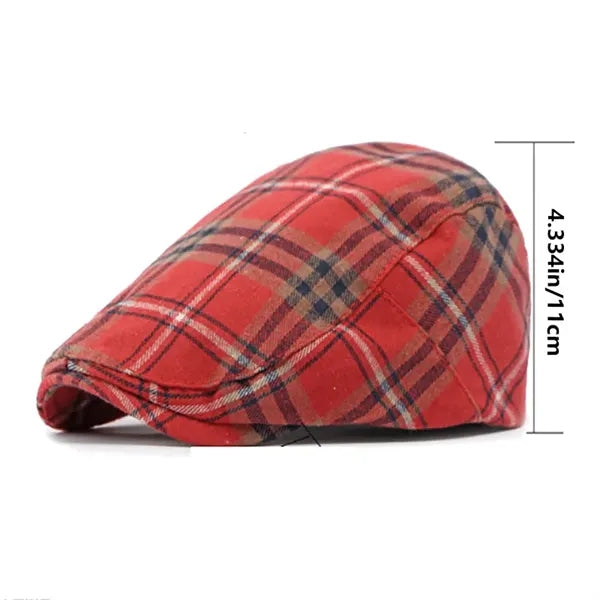 New Spring and Summer Unisex Duckbill Art Plaid Beret