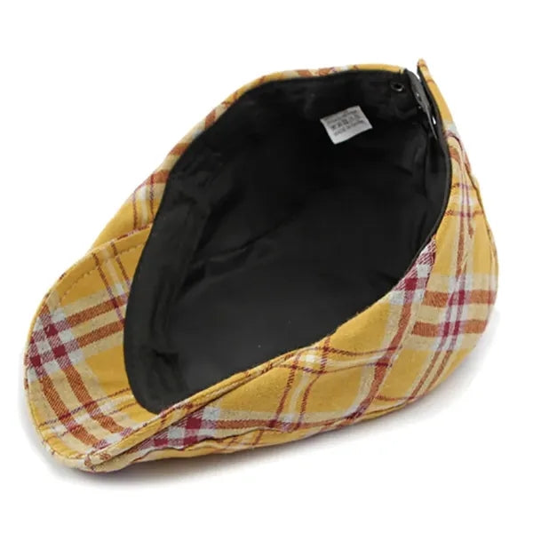 New Spring and Summer Unisex Duckbill Art Plaid Beret