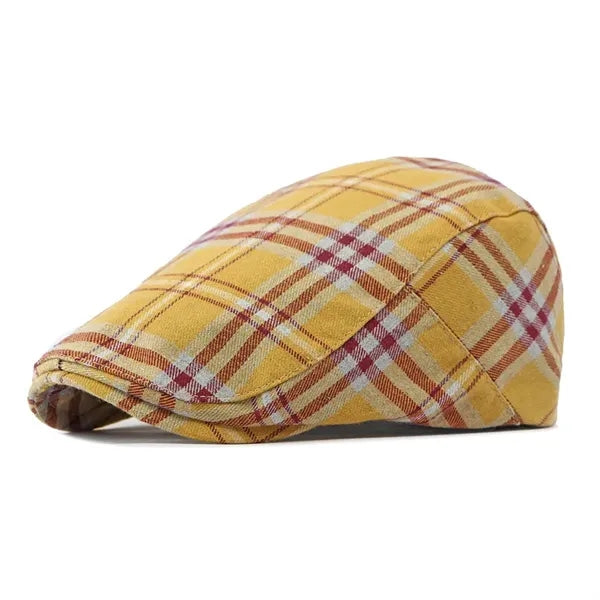 New Spring and Summer Unisex Duckbill Art Plaid Beret