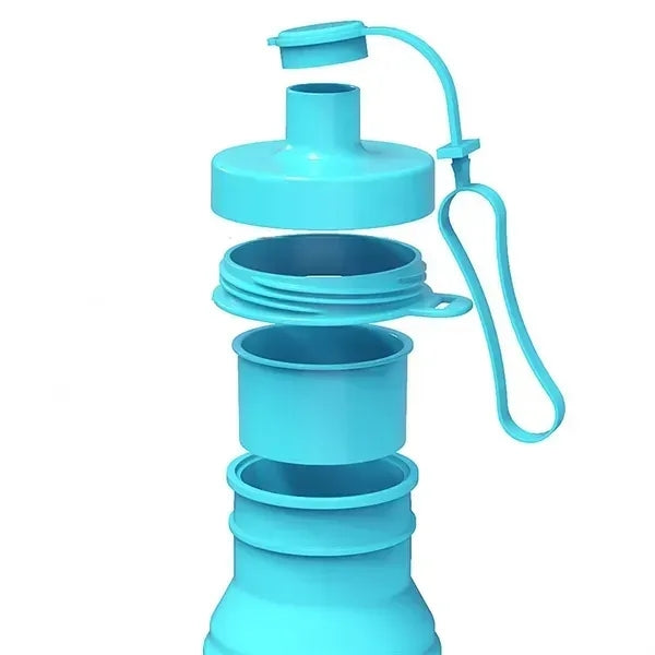 800ML Silicone Collapsible Water Bottle Sports Food Grade