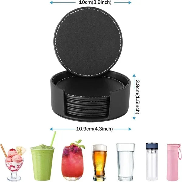 Leather Coasters for Drinks(6 Pack)