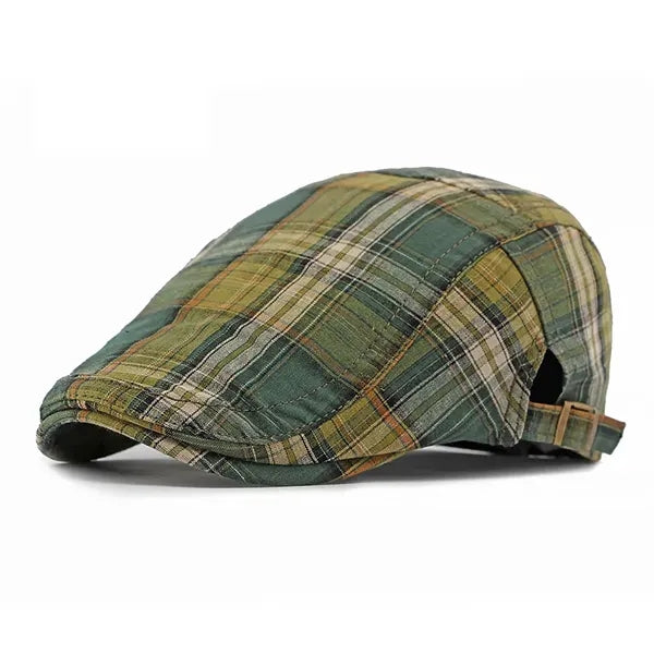 Men's and women's British plaid lightweight breathable hat