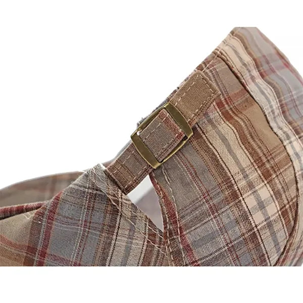 Men's and women's British plaid lightweight breathable hat