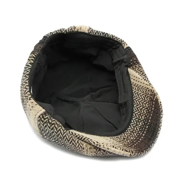 New Winter British Plaid Newsboy Cap for Women and Men
