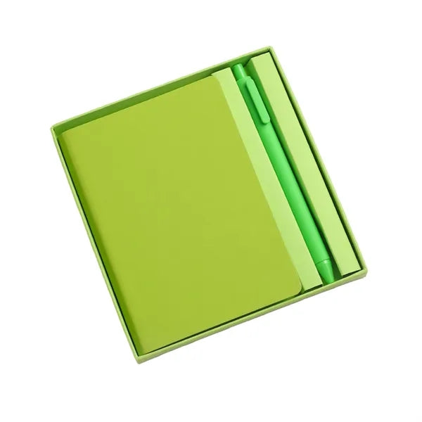 A6 Lined Leather Notebook & Pen Set Business Gift