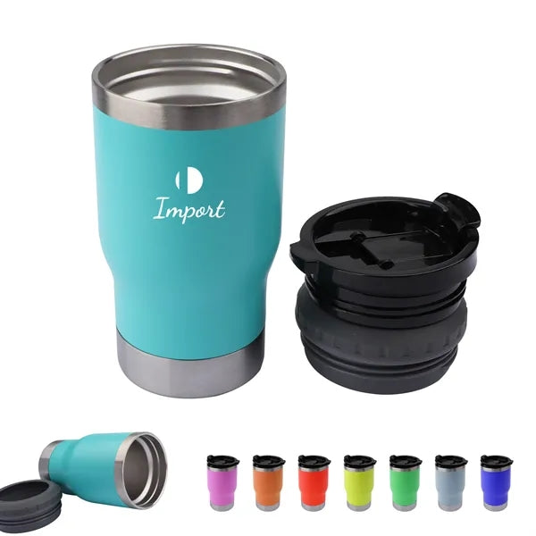 14Oz Insulated Can Cooler W/ Bottle Opener & Double Lids