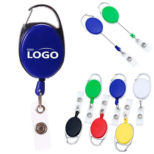 Retractable Badge Holder Reel Keychain Ring