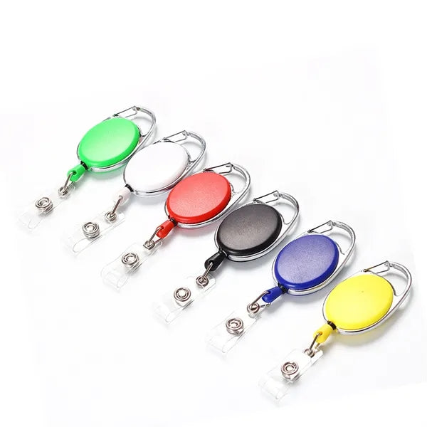 Retractable Badge Holder Reel Keychain Ring