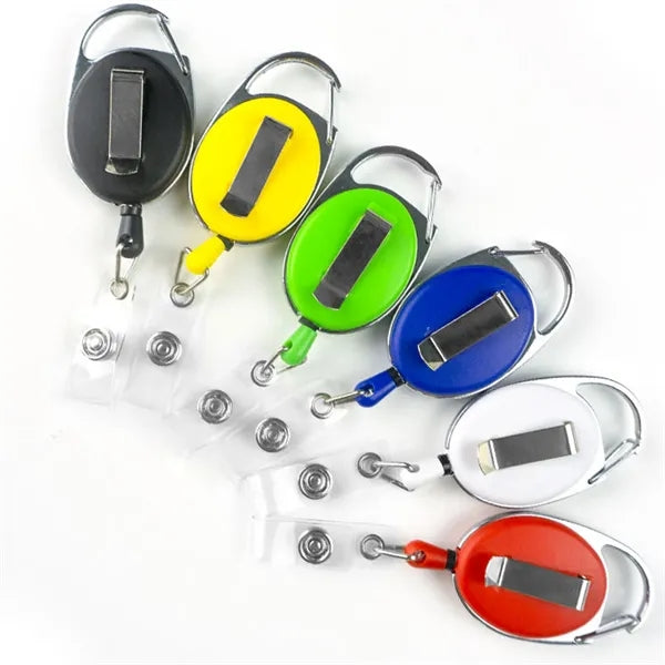 Retractable Badge Holder Reel Keychain Ring