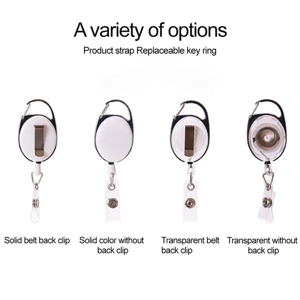 Retractable Badge Holder Reel Keychain Ring