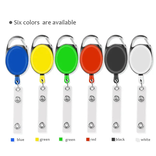 Retractable Badge Holder Reel Keychain Ring