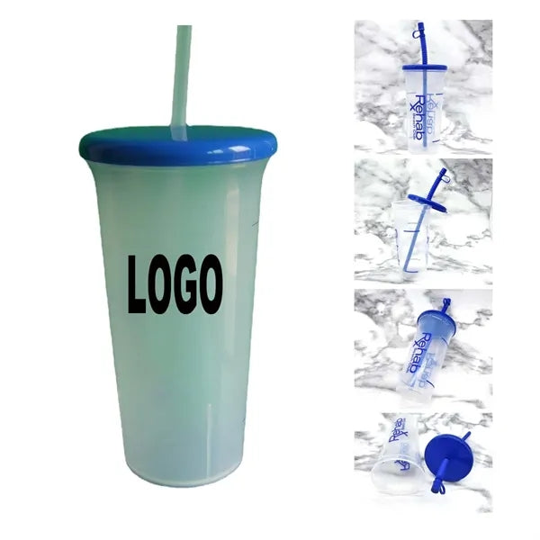 32oz Stadium Cup with Lid and Straw