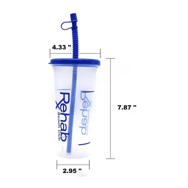 32oz Stadium Cup with Lid and Straw