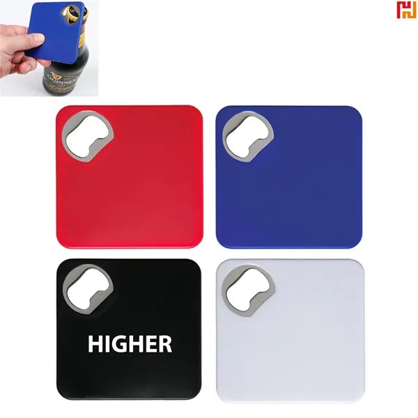 Square Bottle Opener Coaster