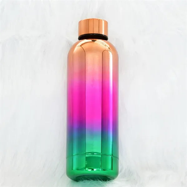 500ml Rainbow Gradient Electroplated Small Mouth Bottle