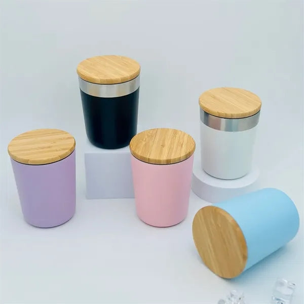 300ml Stainless Steel Coffee Mug with Bamboo Lid