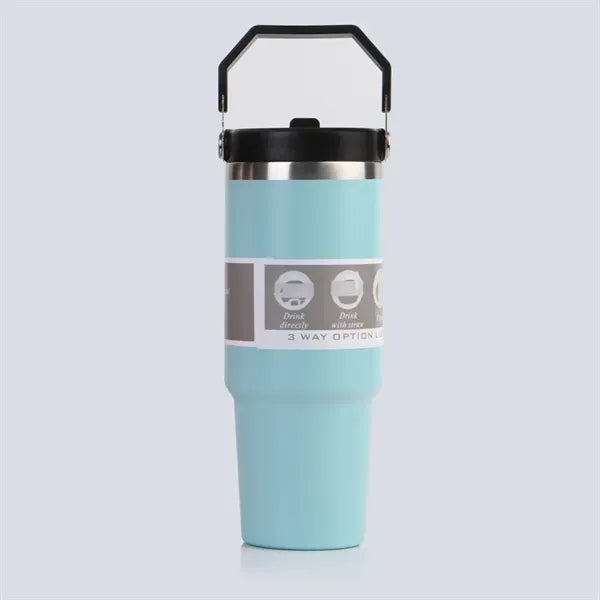 30 oz large capacity straw cup