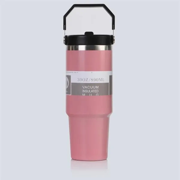 30 oz large capacity straw cup