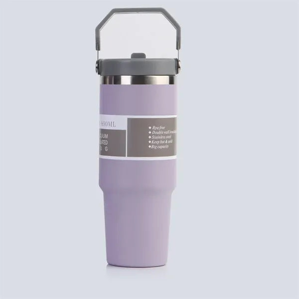 30 oz large capacity straw cup