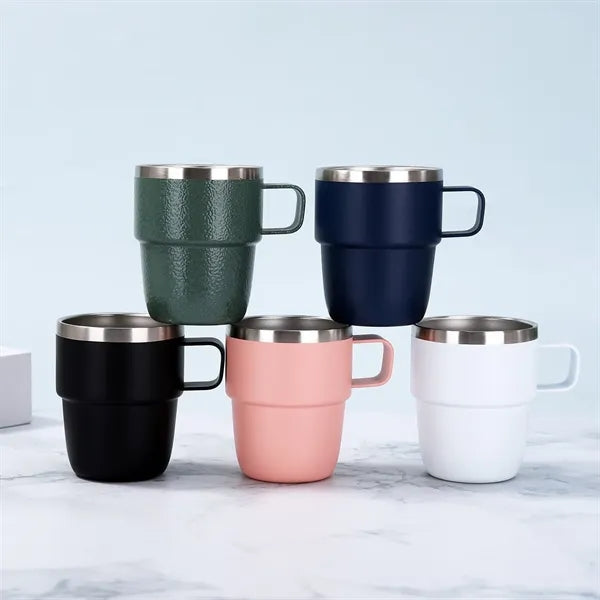 6oz Stackable Vacuum Insulated Coffee Cup with Handle