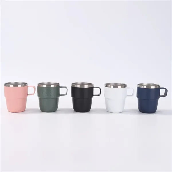 6oz Stackable Vacuum Insulated Coffee Cup with Handle