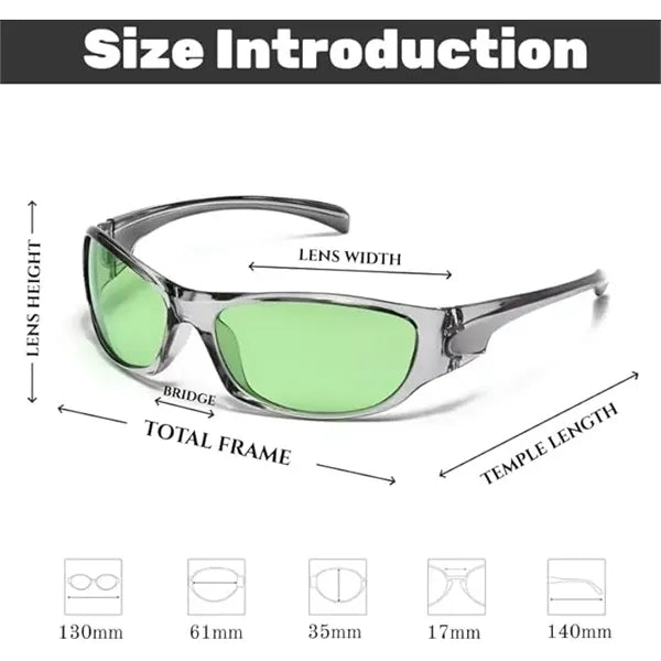 Retro Y2K Oval Glasses Sport Sunglasses