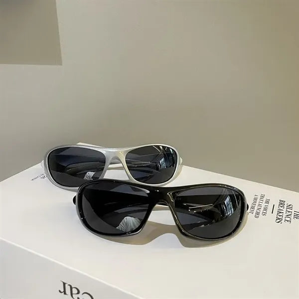 Retro Y2K Oval Glasses Sport Sunglasses