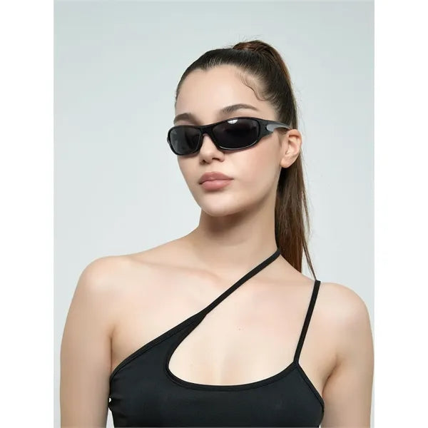 Retro Y2K Oval Glasses Sport Sunglasses