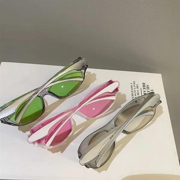 Retro Y2K Oval Glasses Sport Sunglasses