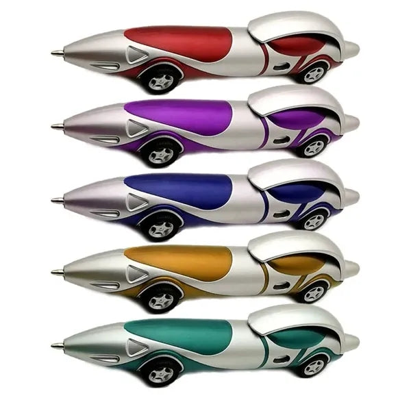 Push Car Ballpoint Pen, Vivid Kids Gift with Rolling Wheels