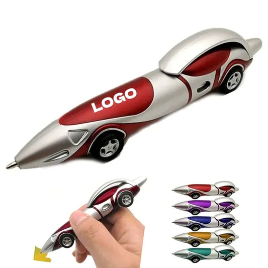 Push Car Ballpoint Pen, Vivid Kids Gift with Rolling Wheels