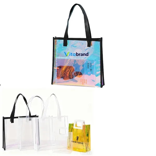 Holographic Clear Shopping Tote Bags