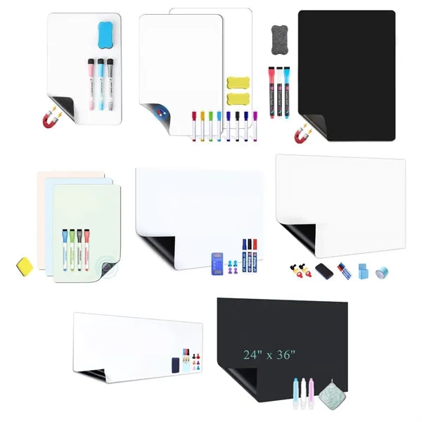 Magnetic Dry Erase Whiteboards with Markers & Eraser