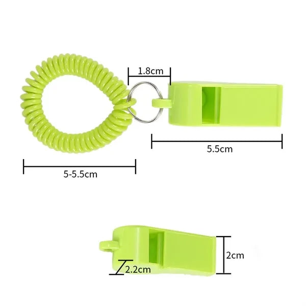 Whistle with Coil Key Chain