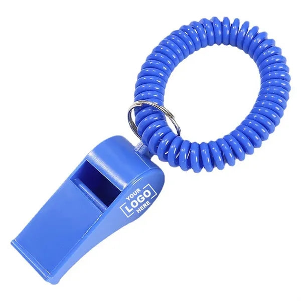 Whistle with Coil Key Chain